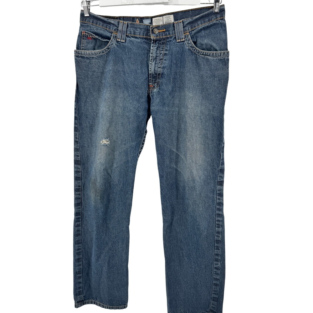 LAPCO FR Work Jeans Mens 36x34 Blue Flame Resistant Denim P-INDM10 Safety Pants